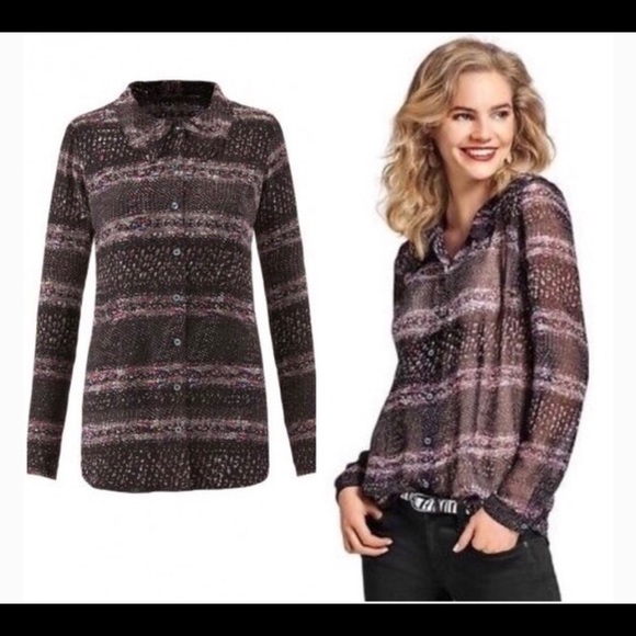 CAbi Tops - Cabi Large Sheer Paris style blouse Button up Top